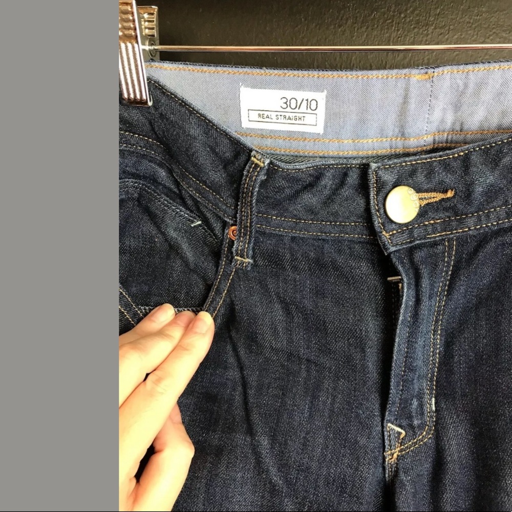 GAP 1969 Real Straight Denim Jeans Dark Wash - Picture 5 of 11